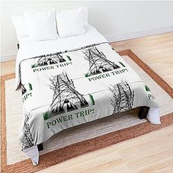 Trippy Power Trip Transmisson Tower Comforter