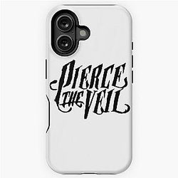 PIERCE THE VEIL LOGO BLACK iPhone Tough Case