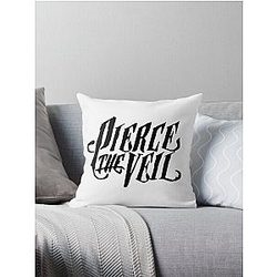 PIERCE THE VEIL LOGO BLACK Throw Pillow