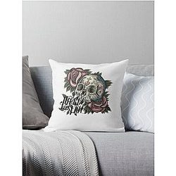 Music Vintage Retro Pierce The Veil Skull Gifts For Music Fan Throw Pillow