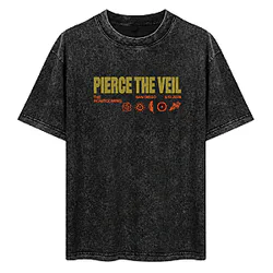 Pierce The Veil Tour 2026 NTT079 Washed T-Shirt Pierce The Veil T-Shirts