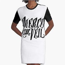 PIERCE THE VEIL LOGO BLACK Graphic T-Shirt Dress