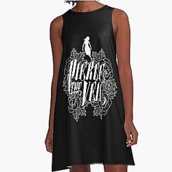 Vintage Pierce The Veil Flower A-Line Dress