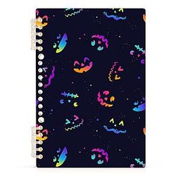 Halloween Pumpkinhead Notebook Spiral, 5.7"x8.25", 60 Sheets/120 Pages, A5 College Ruled Paper, Hardcover Journal Notebook for Office Writing Diary