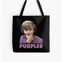 Purpled Bags - Purpled All Over Print Tote Bag RB1908