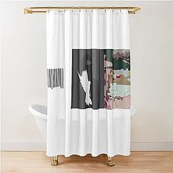 Pusha T Minimal Album Covers Shower Curtain