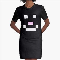 Qsmp Merch Qsmp Logo Graphic T-Shirt Dress