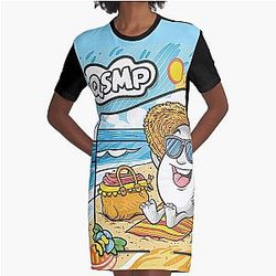 qsmp eggs sitting on the beach Graphic T-Shirt Dress