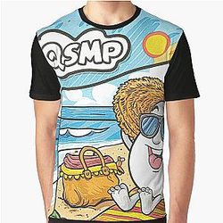 qsmp eggs sitting on the beach Graphic T-Shirt