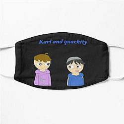 Quackity Face Masks - Quackity and Karl animation Flat Mask RB2905