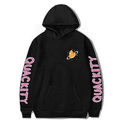 Quackity Hoodies - Quackity Planet Duck Print Pullover Hoodie