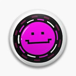 Quackity Pins - Quackity Funny Smile Poker Chip Pin Button