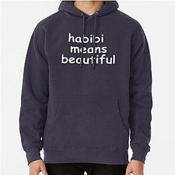 Quackity Hoodies - Habibi means beautiful Quackity beanie Pullover Hoodie RB2905