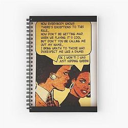 Queen Latifah and Retro Comic Spiral Notebook