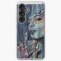 Queen Latifah - Hand Drawn olio inchiostro Ritratto Samsung Galaxy Soft Case