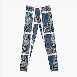 Queen Latifah - Hand Drawn Ink Portrait Leggings