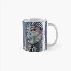 Queen Latifah - Caneca clássica de tinta de óleo desenhado à mão