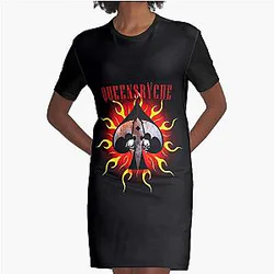 Queensryche Band Graphic T-Shirt Dress