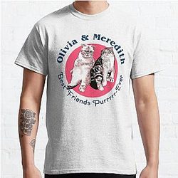 Olivia & Mered­ith - Best Friends Purr Ever Classic T-Shirt