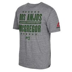 Rafael dos Anjos vs Conor McGregor UFC 196 Event T-Shirt Grey