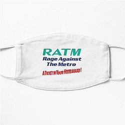 Men Women Ratm Rage Against Gift Metro Aticket   Flat Mask RB0812