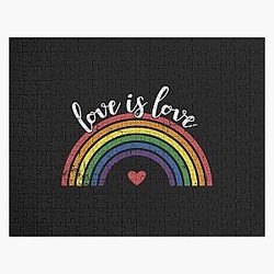 Love with rainbow flag for LGBT pride month Sweatshirt Jigsaw Puzzle RB1603