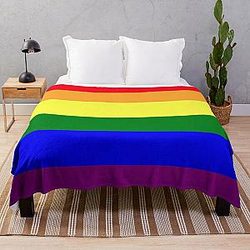 Rainbow LGBTQIA+ Flag Throw Blanket RB1603