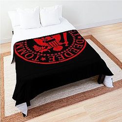 Ramones Logo vermelho, Ramones banda, rock Comforter