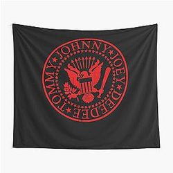 Ramones Logo red, Ramones band, rock Tapestry