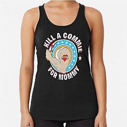 Kill A Commie For Mommy The Ramones Punk Rock CBGB Commando Hey Ho Lets Go USA Rock N Roll High School Racerback Tank Top