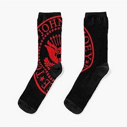 Ramones Logotipo vermelho, Ramones banda, rock Socks