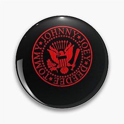 Ramones Logo red, Ramones band, rock Pin