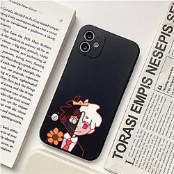 Ranboo Phone Cases - Ranboo Black Color Soft Silicone iPhone Back Cover