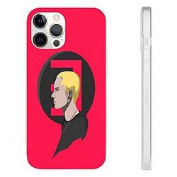 Eminem Outfit - Eminem's Side View Portrait And Logo Torch Red iPhone 12 Case