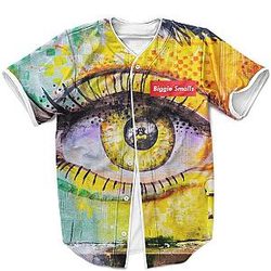 Biggie Smalls Outfit - Biggie Smalls Supreme Inspired Illuminati Graffiti Cool Baseball Jersey