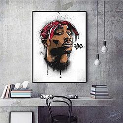 Tupac Canvas Painting Poster - Tupac Prints Art Wall Picture Modern Home Decoration