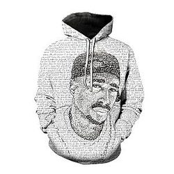TuPac Outfit - Tupac Legend Rapper 3D Graphic Allover Printing Hoodie