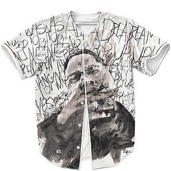 Biggie Smalls Outfit - Biggie Smalls It Was All A Dream Abstract Watercolor Art Cool Baseball Jersey