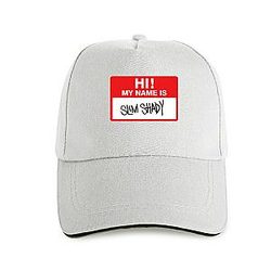 Eminem Cap - Hi My Name Is Slim Shady Baseball Cap Hip Hop Fashion