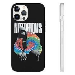 Biggie Smalls Outfit - Notorious Big Wearing Tie-Dye Hoodie Black iPhone 12 Case