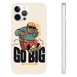 Biggie Smalls Outfit - Biggie Riding Skateboard Go Big Sky's The Limit iPhone 12 Case
