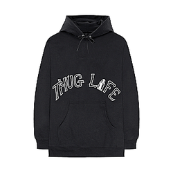 Tupac Hoodies - Vlone x Tupac hug Life Printed Black Hoodie