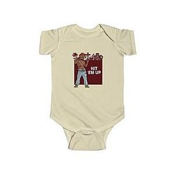 TuPac Outfit - West Coast City View Chibi Tupac Shakur Hit 'Em Up Baby Onesie