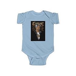 TuPac Outfit - 2Pac Makaveli Thug Life Gold Necklace Baby Toddler Bodysuit