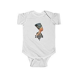 TuPac Outfit - 2pac Makaveli 2 Die 4 Queen Nefertiti Tattoo Baby Onesie