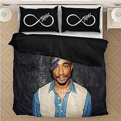 TuPac Outfit - Tupac Amaru Shakur Rapper Amazing Black Bedding Set