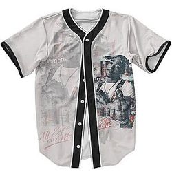TuPac Outfit - All Eyez On Me Tupac Amaru Dope Collage Art Baseball Jersey