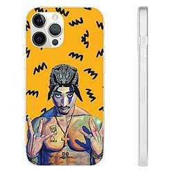 TuPac Outfit - 2pac Shakur Thug Life Pose Awesome Yellow iPhone 12 Case