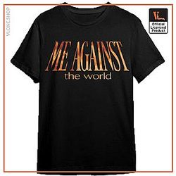 Tupac T-shirts - Tupac x Vlone ME AGAINST the world Black T-Shirt