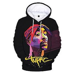 Tupac Hoodie - 3D Printed Rapper Tupac Hoodies